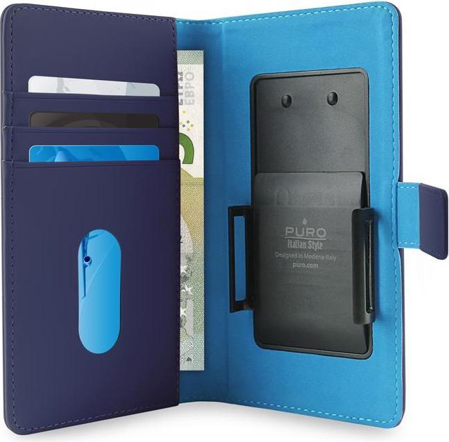 Produktbild Puro Universal Etuo for smartphones with 5.1-inch screen, blue (UNIWALLET3BLUEXL) (Universal)