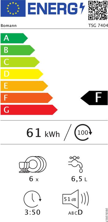 Etichetta energetica Bomann TSG 7404