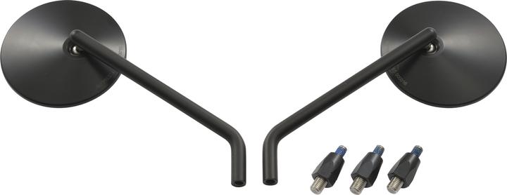 Produktbild Daytona Satz von 2 ABS-Stahl-Seitenspiegeln "D-Mirror-10" schwarz