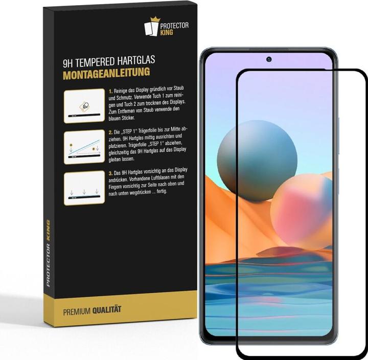 Produktbild Protectorking 1x echtes Tempered 9H Panzerhartglas 3D KLAR (1 Stück, Xiaomi Redmi Note 10)