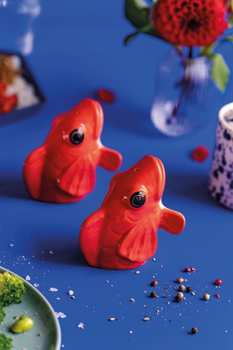 Produktbild Lund-Stougaard Salt & pepper Dispenser - Fishes for Dishes (210730) (Pfeffer, Salz)