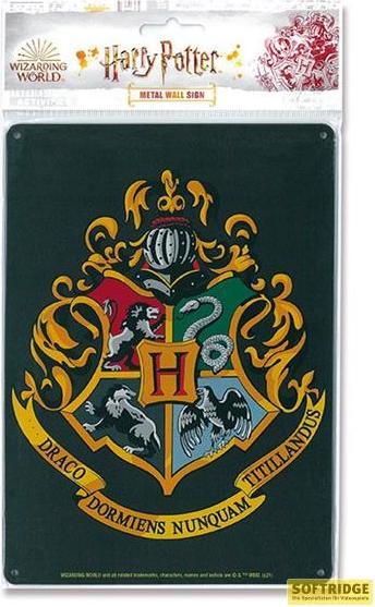 Immagine prodotto Softridge Harry Potter panneau métal logo Hogwarts 15 x 21 cm (20 x 30 cm)