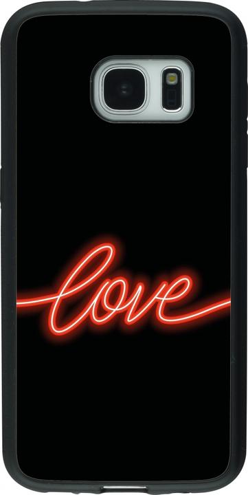Immagine prodotto PhoneLook Coque Silicone rigide noir Valentine 2023 neon love (Samsung Galaxy S7)