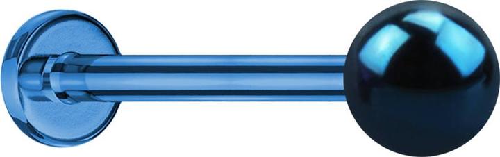 Produktbild Star Piercing Micro Labret dunkelblau mit Kugel (Chirurgenstahl 316L, ohne Messing)