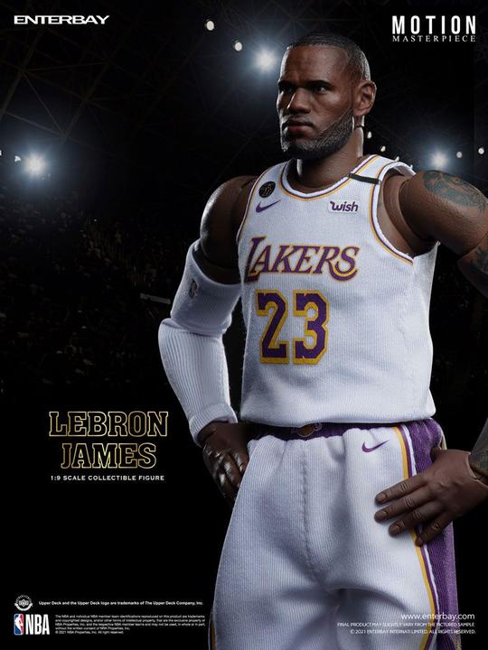 Actual product image Enterbay NBA Collection figurine Motion Masterpiece 1/9 LeBron James (LA Lakers) 23 cm