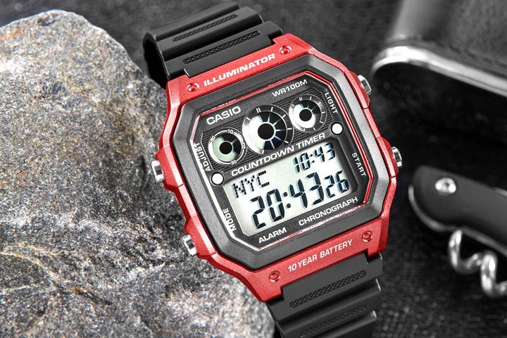 Actual product image Casio AE-1300WH-4AVDF Men's watch + BOX
