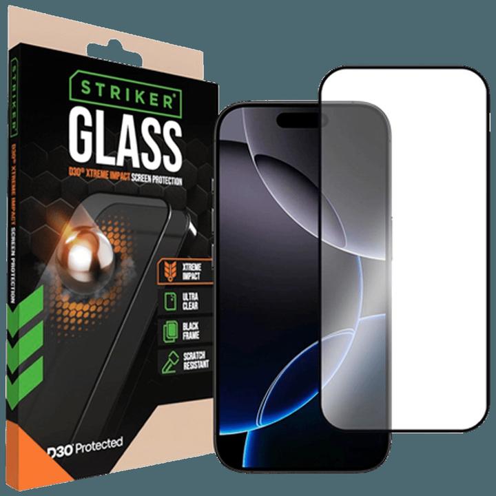 Actual product image Striker D3O Gehärtetes Glass Edge To Edge Displayschutzfolie Apple iPhone 14 Pro/15/16 (1 Piece, Apple iPhone 14 Pro)