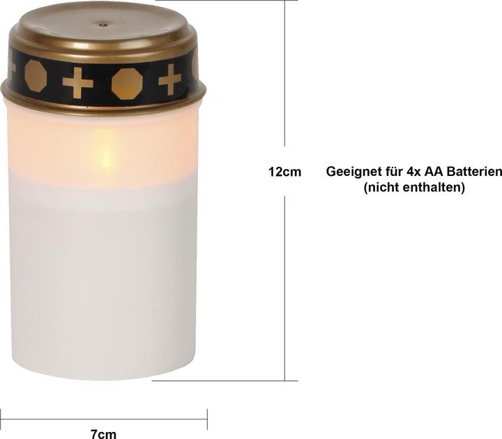 Produktbild Star Trading LED Grablicht mit Timer | Grabkerzen LED mit Batterie | Grabkerze LED 2er Set | Grablic (2 x)