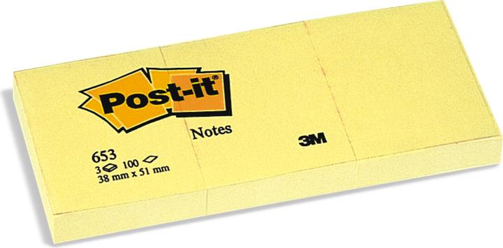 Actual product image Post-it 653y (38 x 51 mm)