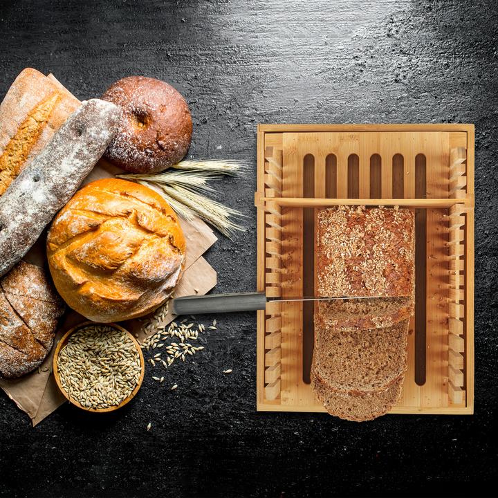 Actual product image Relaxdays Bread Slicer, Adjustable Board with Crumb Catcher