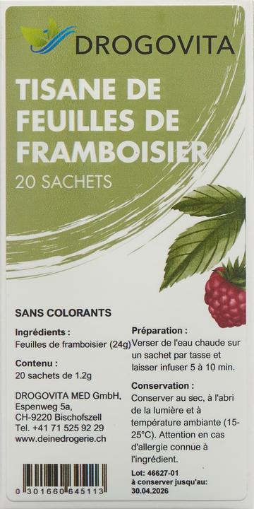 Image du produit Drogovita Feuilles de framboisier (82 g)