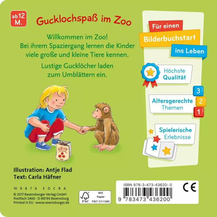Actual product image Ravensburger My Zoo Peephole Book (German)