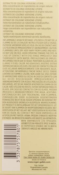 Image du produit Roger & Gallet Verveine Utopie by Extrait De Cologne Spray 100 ml (Eau de cologne, 100 ml)
