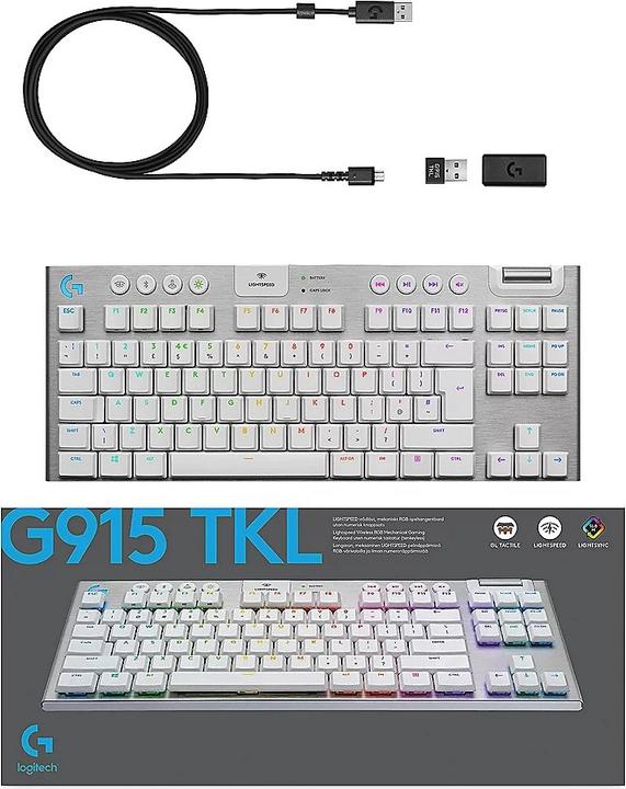 Produktbild Logitech G G915 TKL LIGHTSPEED (Eng. Int., Kabellos)