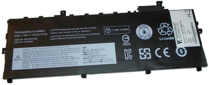 Actual product image Vistaport Battery for Lenovo ThinkPad X1 Carbon G5 (3 Cells, 4950 mAh)