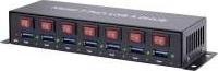 Image du produit Renkforce Hub 7 ports USB 3 métal, commutable (USB-B, 7 Ports)