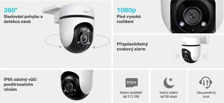 Productafbeelding TP-Link Buiten Pan/Tilt beveiligingscamera met Wi-Fi (1920 x 1080 Pixels)