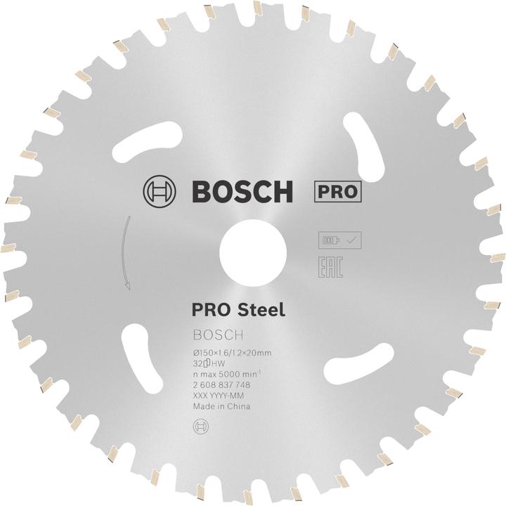 Produktbild Bosch Professional Zubehör PRO Steel cordless Kreissägeblatt, 150 x 1,6 x 20 mm