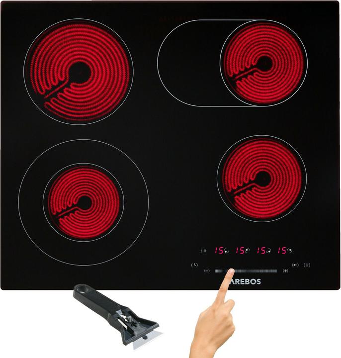Actual product image Arebos Ceramic hob 4 cooking zones 59 cm