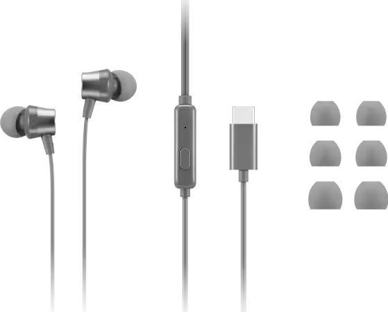 Image du produit Lenovo Słuchawki douszne z mikrofonem 300 GXD1J77353 USB-C szare (Filaire)