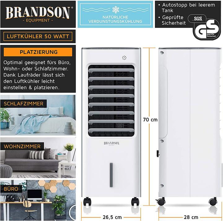 Produktbild Brandson Mobiler Luftkühler mit Wasserkühlung