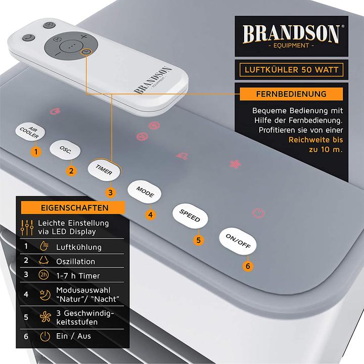 Produktbild Brandson Mobiler Luftkühler mit Wasserkühlung