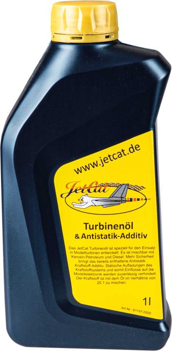 Actual product image JetCat turbine oil 1 litre (for 20l fuel) with antistatic additive