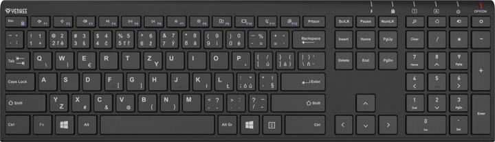 Actual product image Yenkee Wireless keyboard YKB 2000 CSBK (Eng. Int., Wireless)
