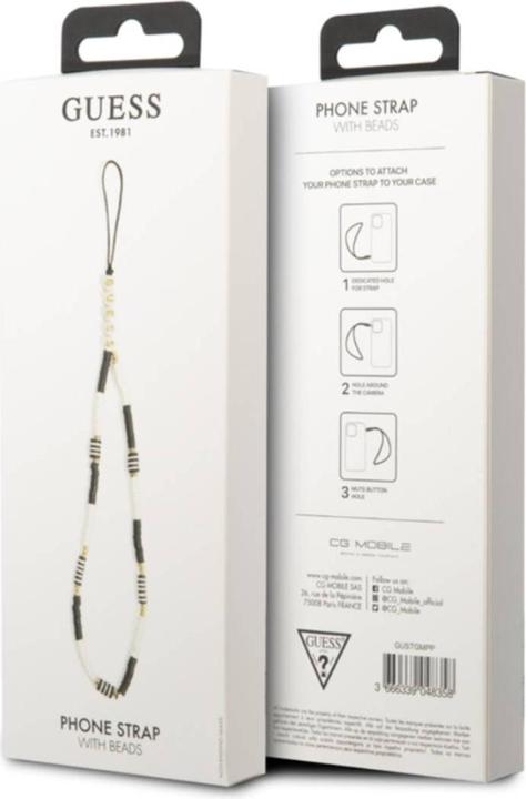 Produktbild Guess Anhänger GUSTBCKH Phone Strap schwarz-weiss