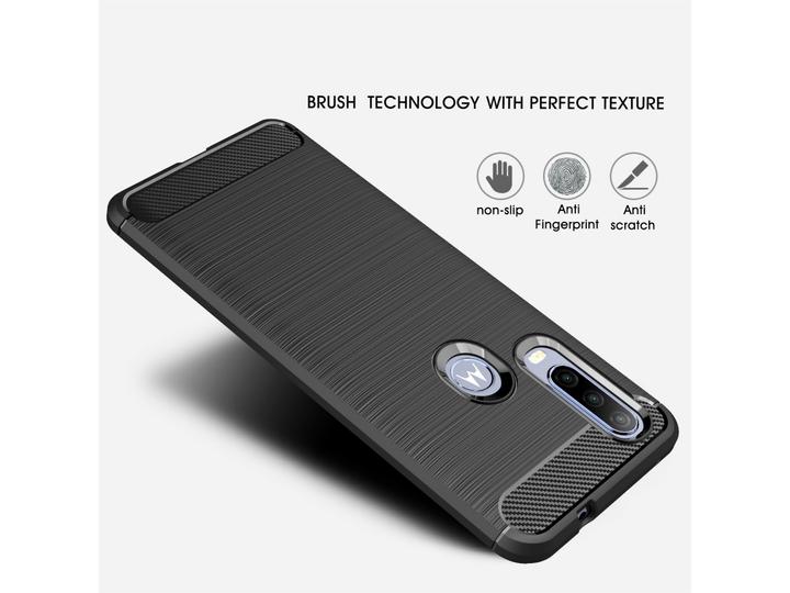 Produktbild Screenguard Motorola One Action Hülle Carbon Brushed Soft TPU (Motorola One Action)