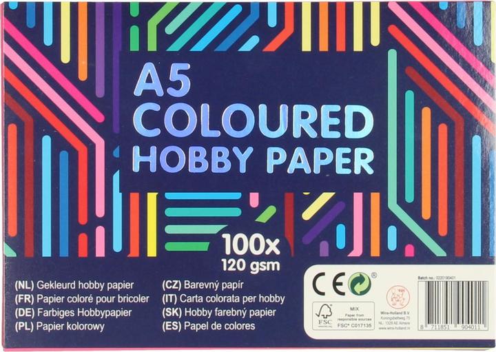 Actual product image Wins Holland Coloured hobby paper A5 (1 x)