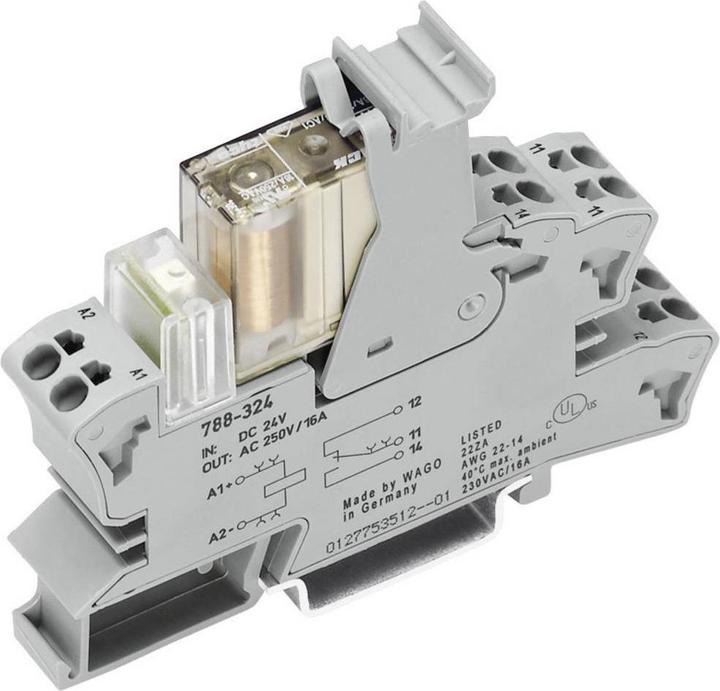 Wago Relay module plug-in socket with small switching relay (Relay socket)