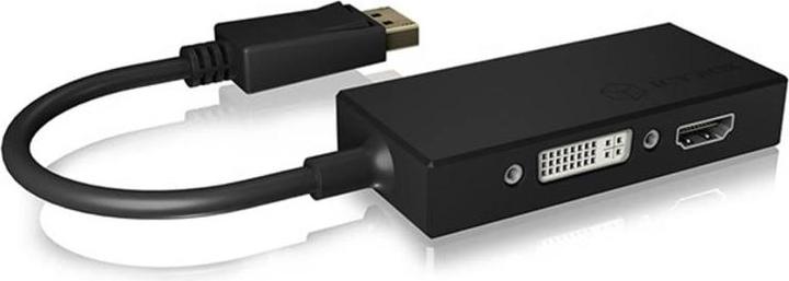 Produktbild Icy Box 3-in-1 DisplayPort zu HDMI/ DVI-D / VGA Grafikadapter (HDMI, DVI, VGA, 8.70 cm)