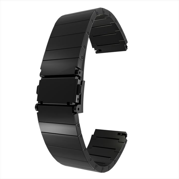 Produktbild Strap-it Luxe titanium smartwatch bandje - geschikt voor Fossil Gen 5 / Gen 5e 44mm / Gen 6 44mm - zwart (Titan)