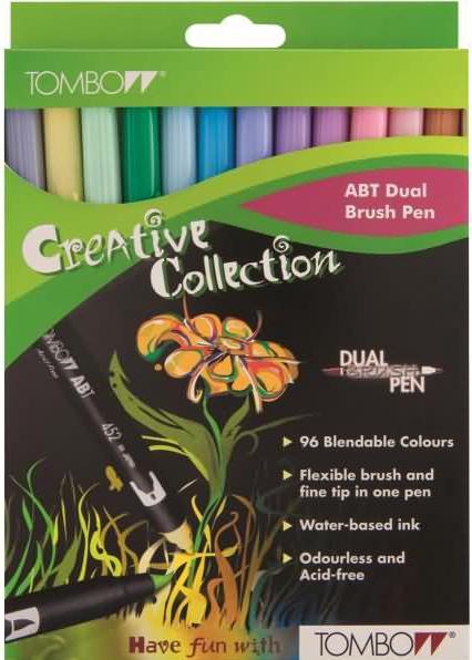 Image du produit Tombow Stylo à double brosse ABT (Combinaison pastel, 12 x)