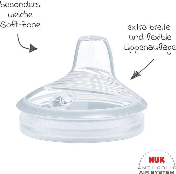 Produktbild NUK for Nature Trinklernflasche aus nachhaltigem Material*, extra breite und weiche Lippenauflage, m (150 ml)