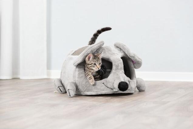 Produktbild Trixie Kuschelhöhle Lukas 65x35x33cm (33 cm, Hellgrau)