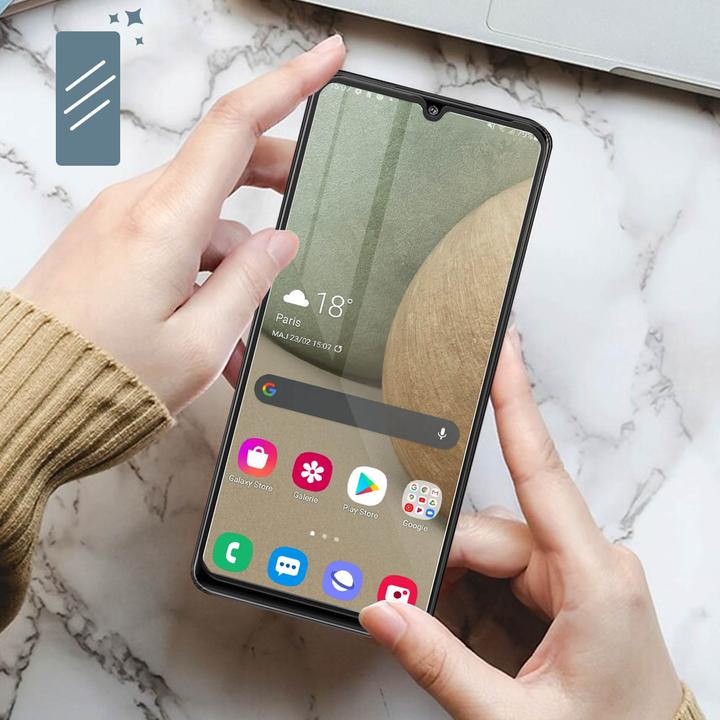 Actual product image Avizar bulletproof glass, glass protective film, protective glass (1 Piece, Samsung Galaxy M22)