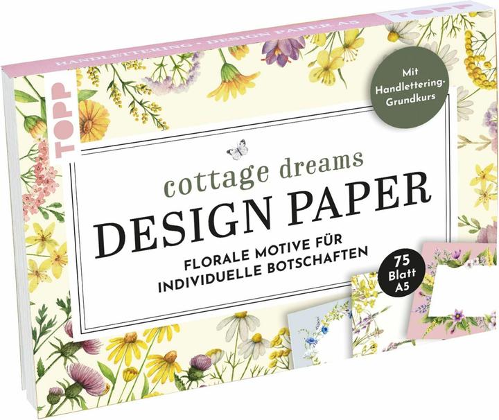 Produktbild Topp Handlettering Design Paper Block Cottage Dreams A5 (A5, Kein Einband)