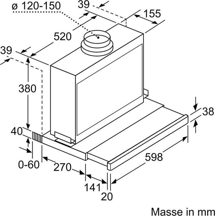Actual product image Siemens Li26030ch (Flat-screen hood)
