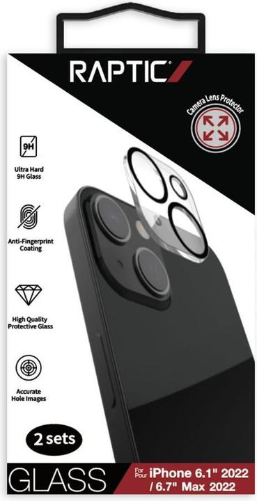 Immagine prodotto X-Doria Vetro protettivo della fotocamera 2x iPhone 14 vetro temperato per l'obiettivo della fotocamera (2 Pezzo/i, Apple iPhone 14)