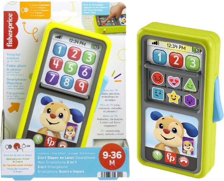 Produktbild Fisher-Price 2-in-1 Slide to Learn Smartphone (DU, F, D, I, QE) (Deutsch, Französisch, Englisch, Italienisch)