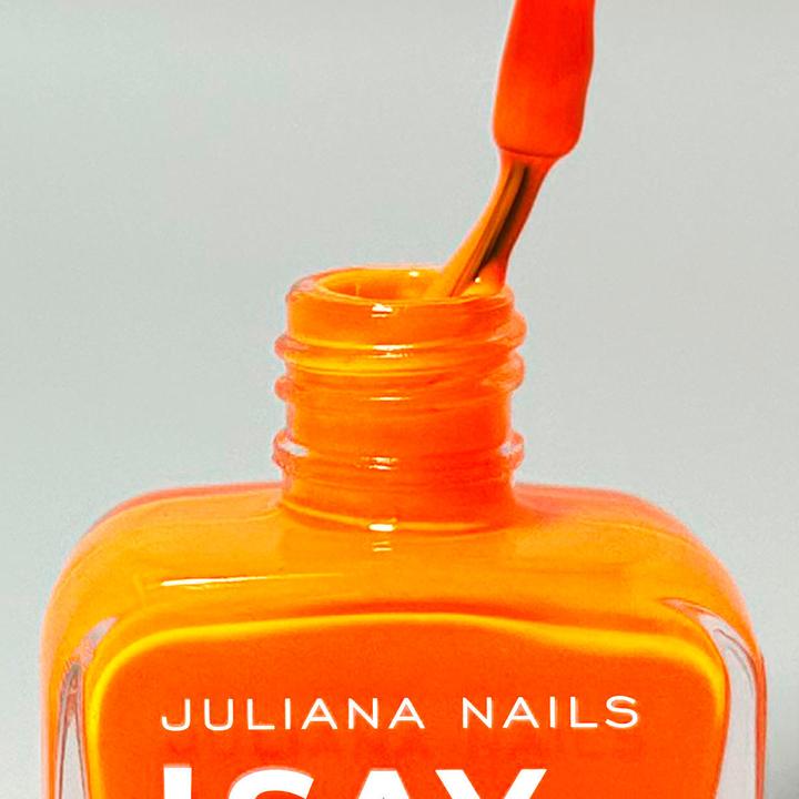 Actual product image Juliana Nails Say Stay! Nail Polish Neon Trending Tangerine (Neon Trending Tangerine, Colour paint)