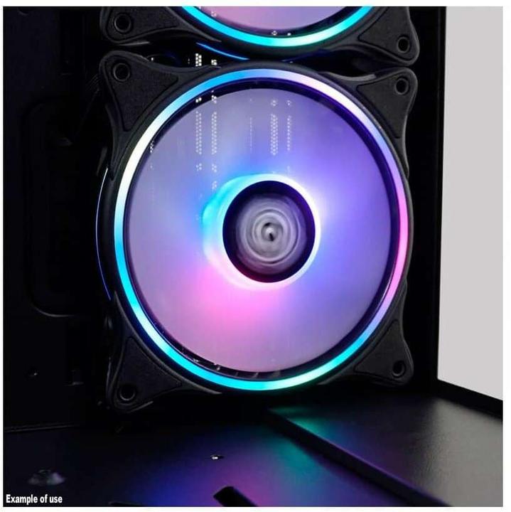 Actual product image LC-Power LC-CF-120-ARGB-B Black Housing fan 120mm 12x12CM retail (120 mm, 1 x)
