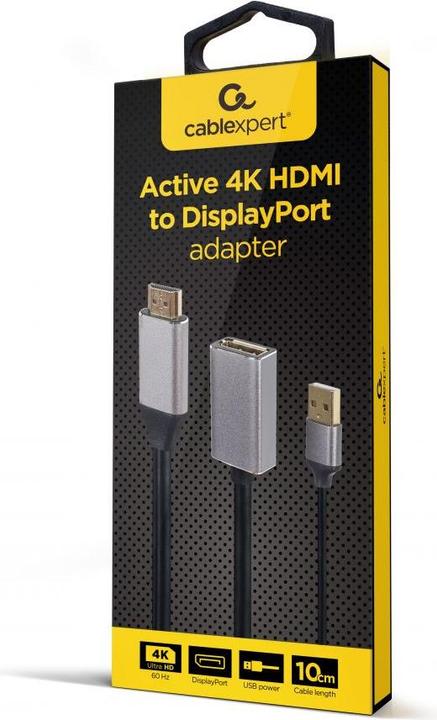 Immagine prodotto Gembird HDMI attivo 4K maschio a DisplayPo (HDMI, 10 cm)
