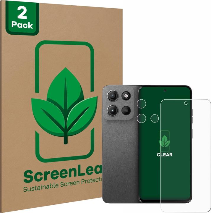 Productafbeelding ScreenLeaf Screen Protector duurzame schermbescherming, helder, anti-kras (2 Stuk, Motorola Moto C)