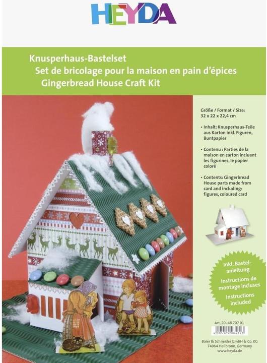 Image du produit Heyda Kit de bricolage Déco Maison croustillante carton blanc, A4