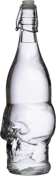 Produktbild Puckator Totenkopf Wasserflasche aus klarem Glas 1L (1 l)