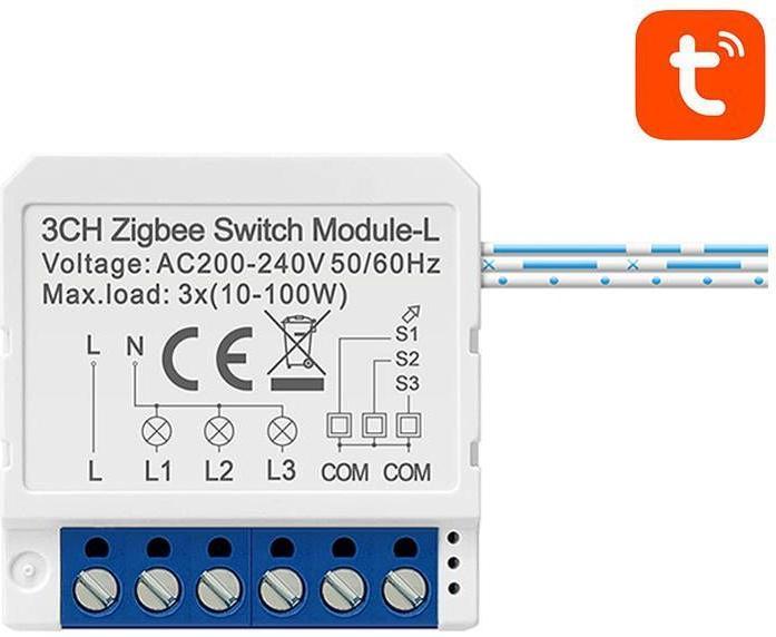 Image du produit Avatto Module de commutation intelligent ZigBee LZWSM16-W3 No Neutral TUYA (Actionneur analogique)