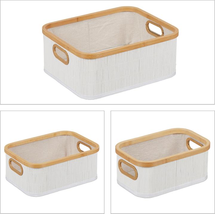 Immagine prodotto Relaxdays 3x cestino di stoccaggio (3 x, 41 x 33 x 16,5 cm)